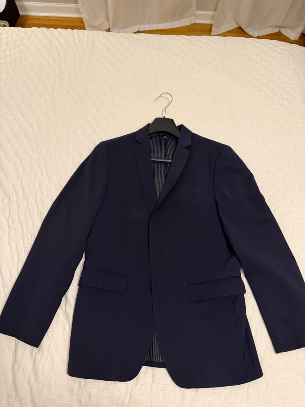 Banana Republic Men's Navy Pinstripe Blazer
